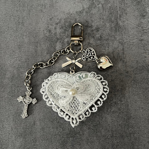 “Dainty lace” mirror charm